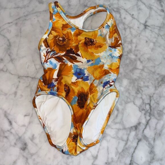 ZIMMERMANN KIDS FLORAL CUT OUT SWIMSUIT 1Y - Picture 1 of 7